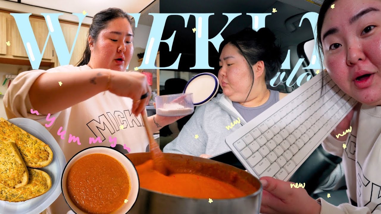 WEEKLY VLOG 💖: *NEW* office space, spend the day cooking w/ me, famous tomato soup 🍅, rain season ☔️