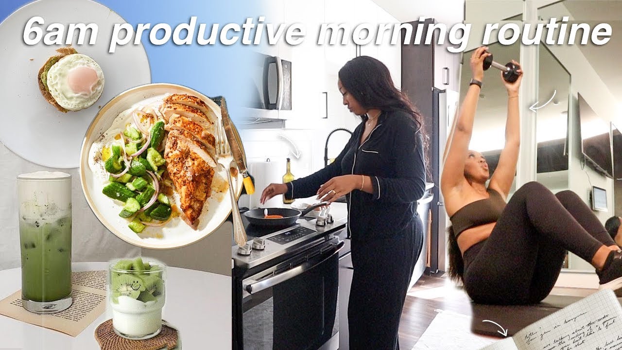 I've had enough... I'm changing my life: 6 AM PRODUCTIVE MORNING ROUTINE  *ACTUALLY waking up early*