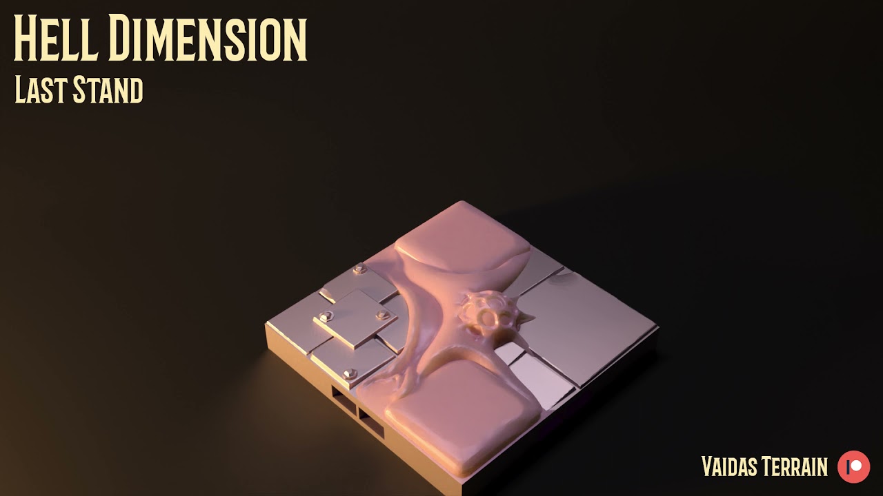 Printable 3d terrain - Hell Dimension: Last Stand - Model 11