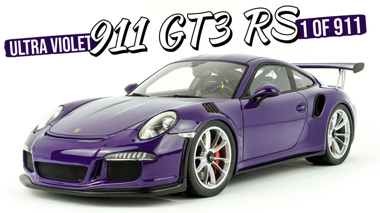The old 911 GT3 RS ULTRA VIOLET Porsche model car in 1/18 scale is still amazing!