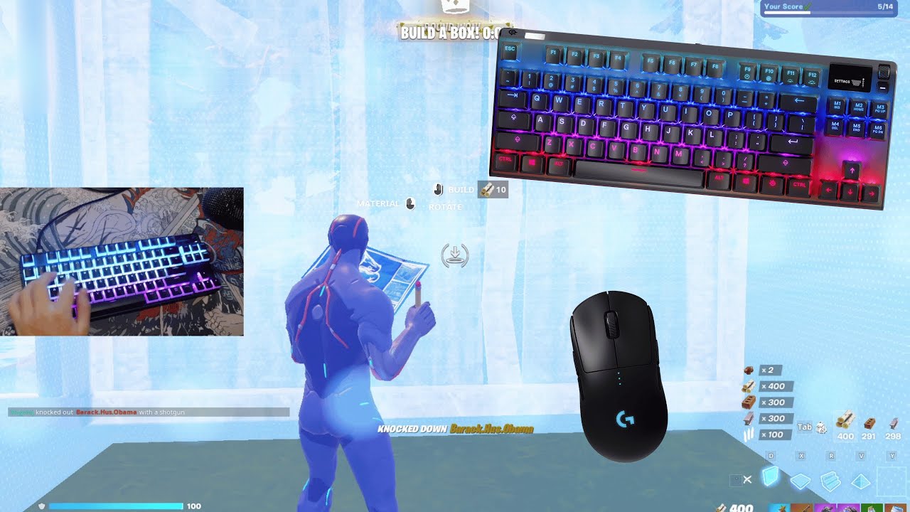 Steel Series Apex Pro 2023 ASMR🤩Chill Keyboard Sounds Fortnite Speed Realistic 1v1's 240FPS