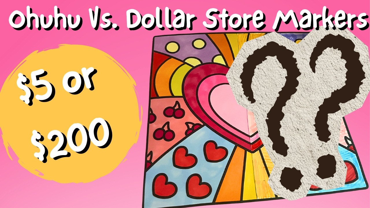 🖍️✨ Ohuhu Alcohol Markers vs Dollar Store Water-Based Markers – ASMR Coloring! ✨🖍️