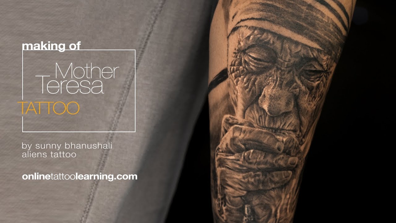Realism Tattoo Timelapse - Making of Mother Teresa