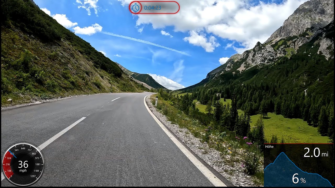 30 minute Virtual Cycling Workout Austria Alps Hahntennjoch Garmin 4K Video