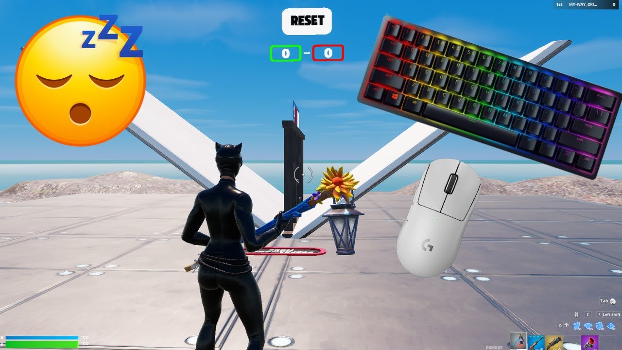 Razer Huntsman Mini ASMR 😴 1v1 Build Fights 🏆 Satisfying Keyboard Fortnite 240 FPS