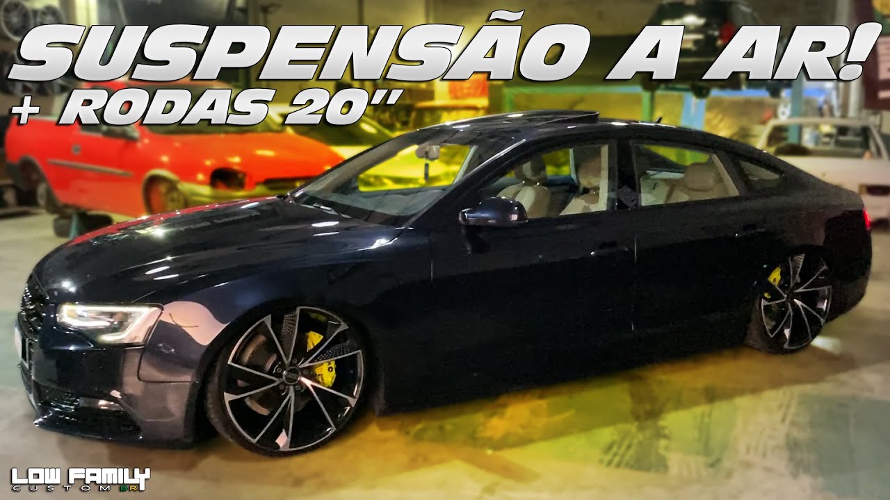 SE LIGA NESSA AUDI A5! INSTALAÇÃO DO KIT SUSPENSÃO A AR + RODAS ARO 20''