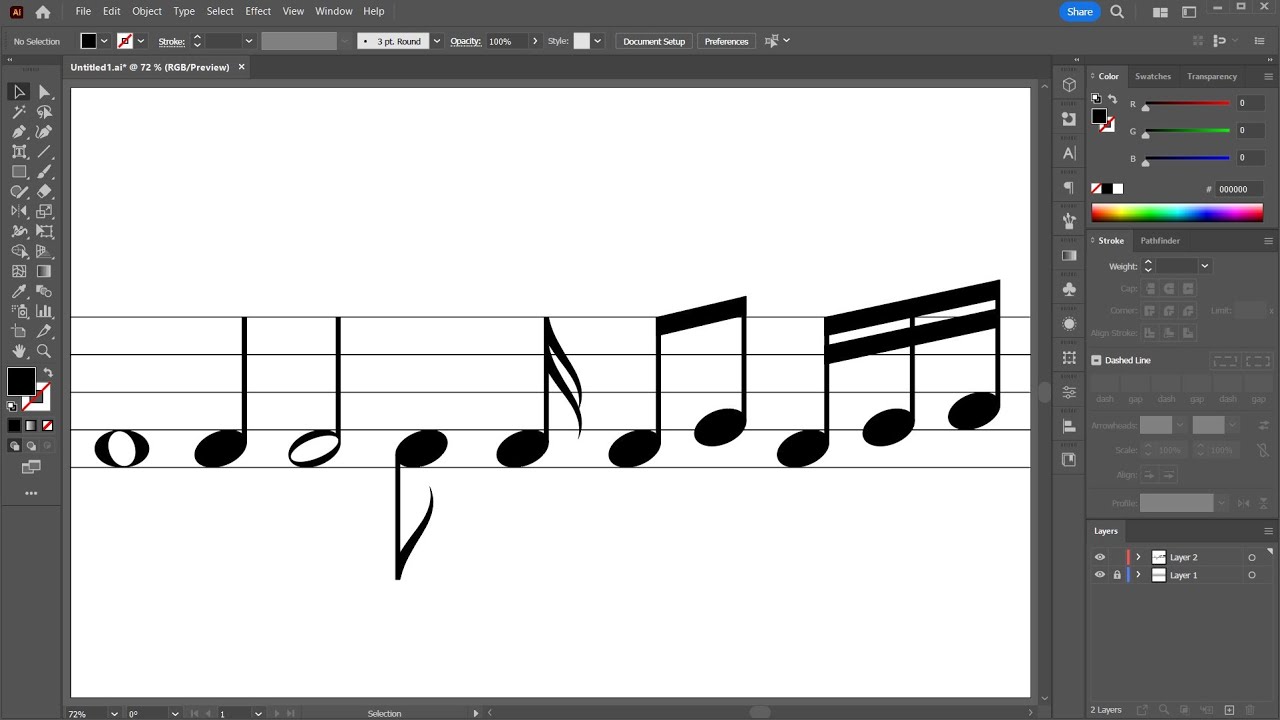 How to Draw Musical Notes in Adobe Illustrator