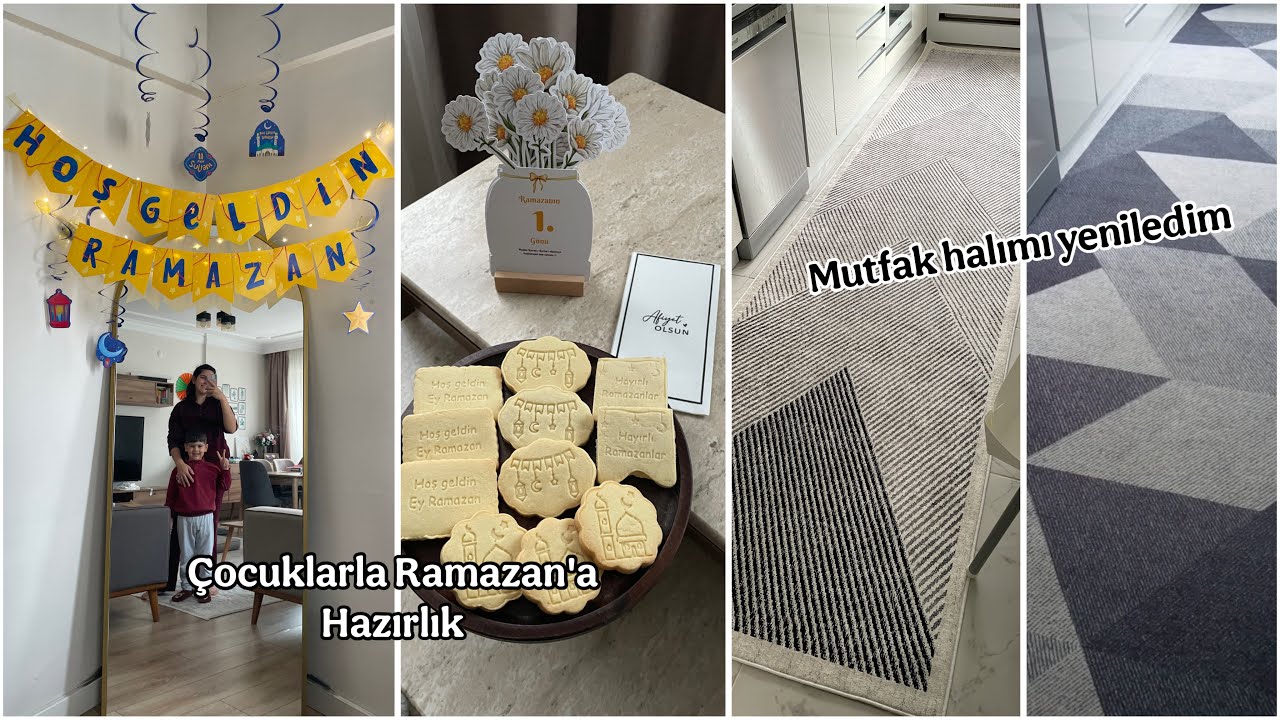 EVDE RAMAZAN HAZIRLIĞI 🌙 | ÇINAR'IN İNGİLİZCE DERSİ NOVAKİD 📚| MUTFAK HALISINI DEĞİŞTİRDİM 🤍