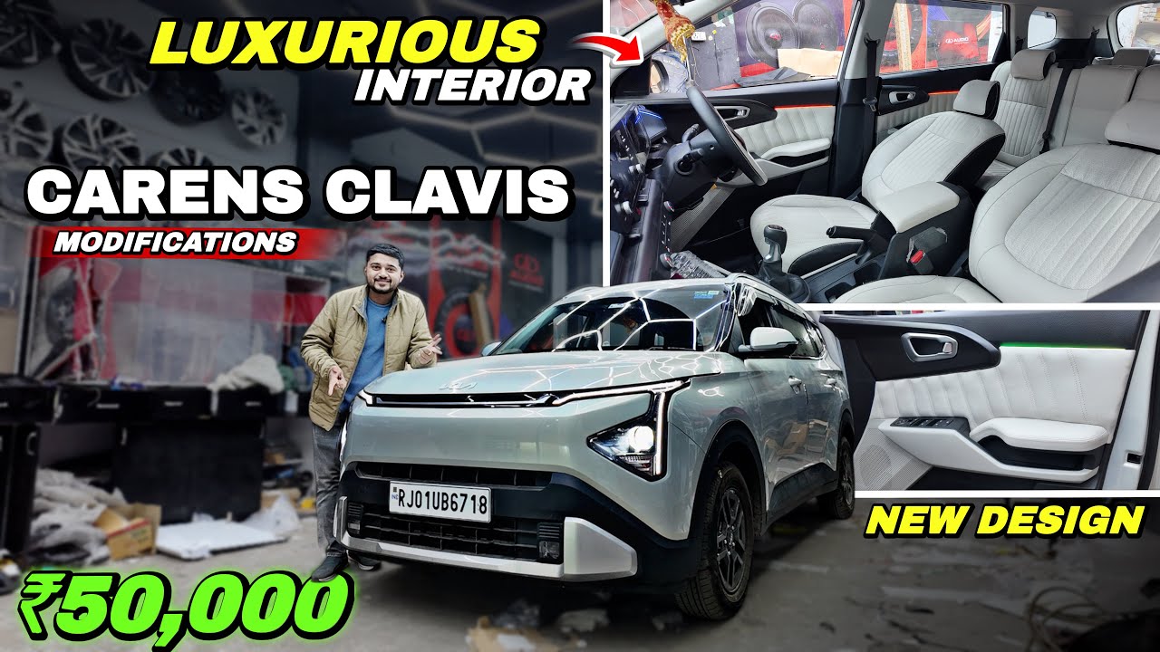 Kia Carens Clavis Modification with Kia Genuine Parts & Accessories✅Carens Clavis HTE Modification