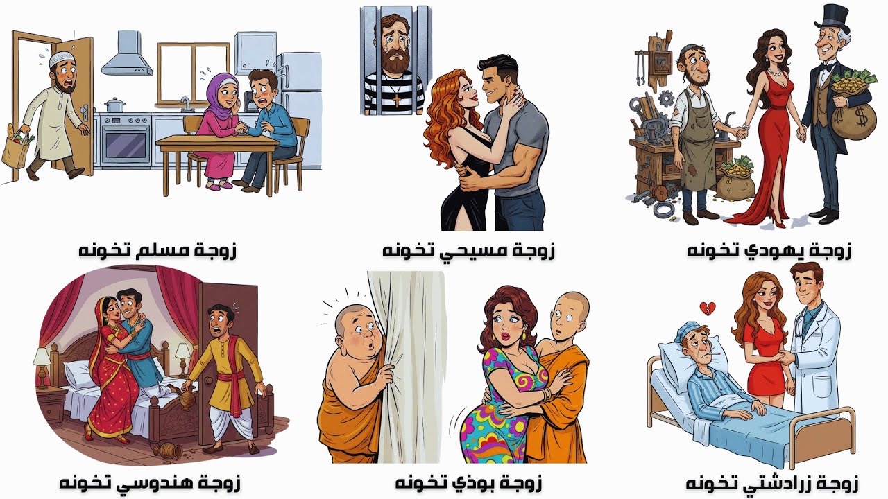 خيانة زوجية من ديانات مختلفة جرح واحد رغم اختلاف الدين