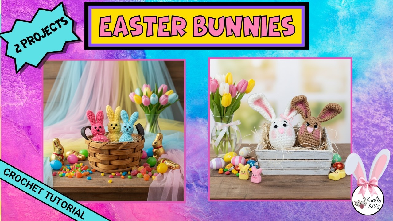 EASY EASTER CROCHET TUTORIAL | EASTER EGGS | EASTER BUNNY CROCHET TUTORIAL | EASTER CROCHET PATTERN