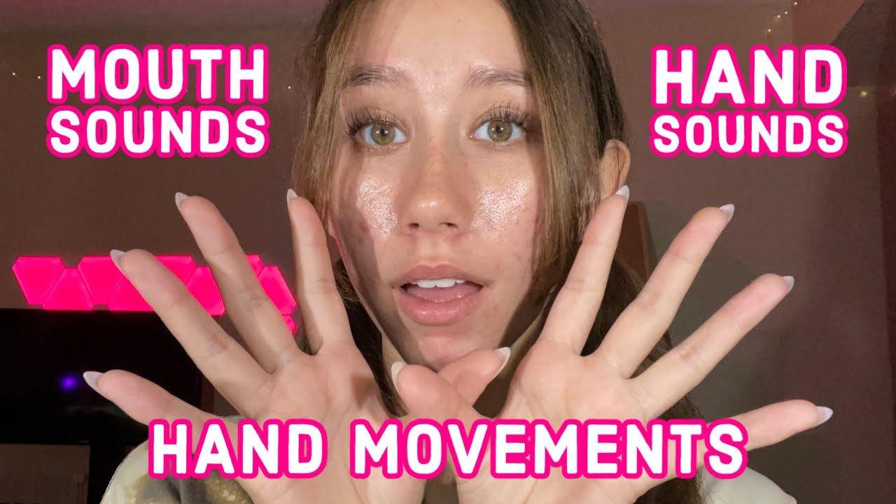 ASMR | mouth sounds, hand sounds, and hand movements (fast, unpredictable, and up close)