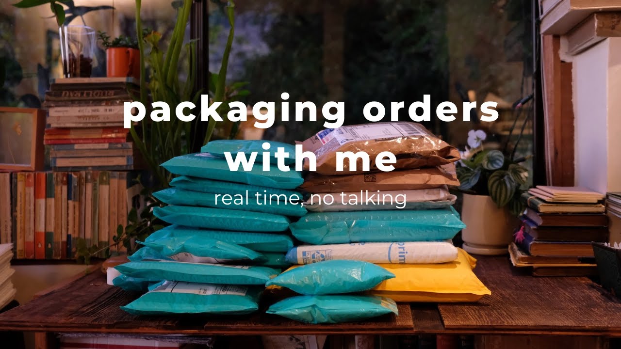 mailing day, package my orders with me - asmr, sleep video, no mid-roll ads