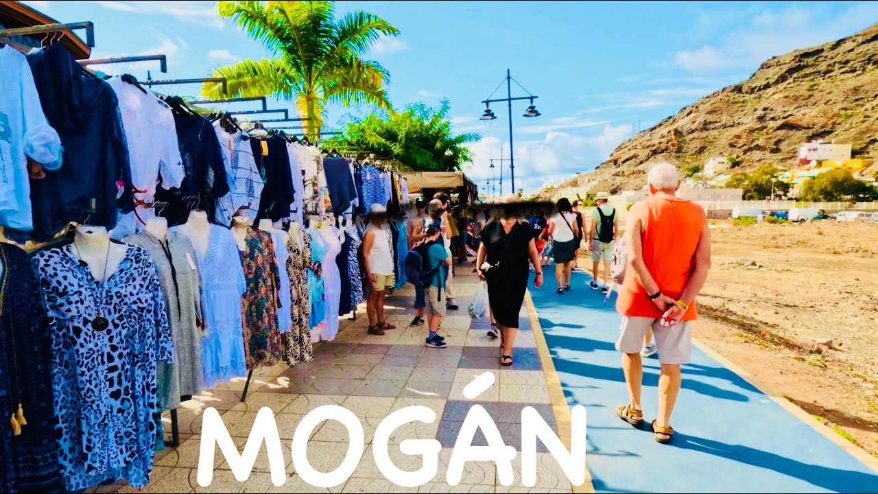 Gran Canaria Mogán Market walk Tour January 2024 {4K}.
