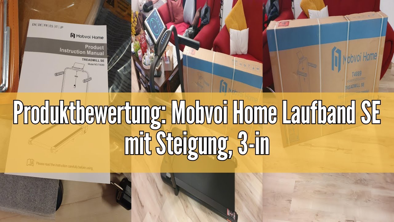 Produktbewertung: Mobvoi Home Laufband SE mit Steigung, 3-in-1-Klapplaufband, elektrisches, 2,5 PS,