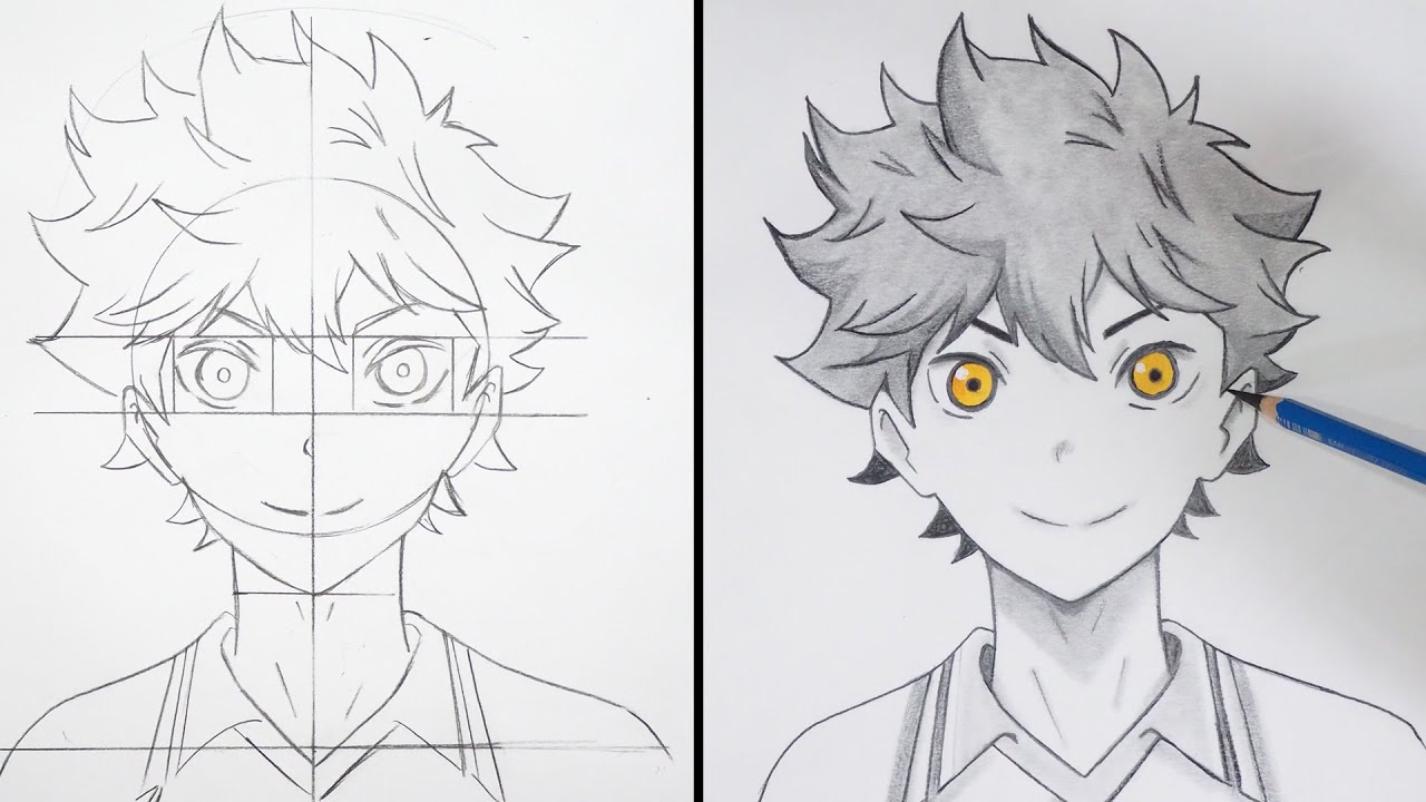 How to Draw Hinata Shoyo Easy Step by Step - Haikyuu!