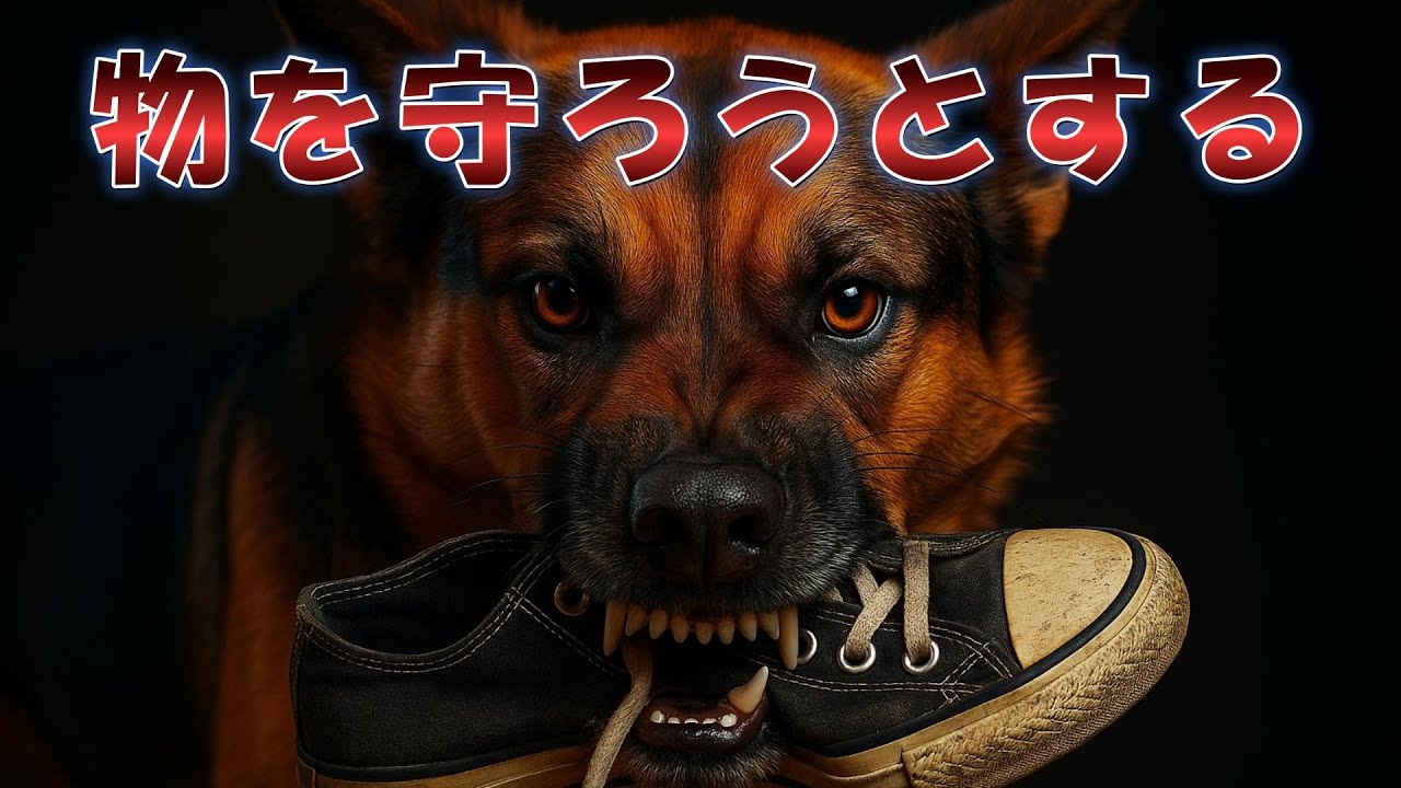 【威嚇・吠える】危険すぎる！物を咥えて守ろうとする時の原因と対策！