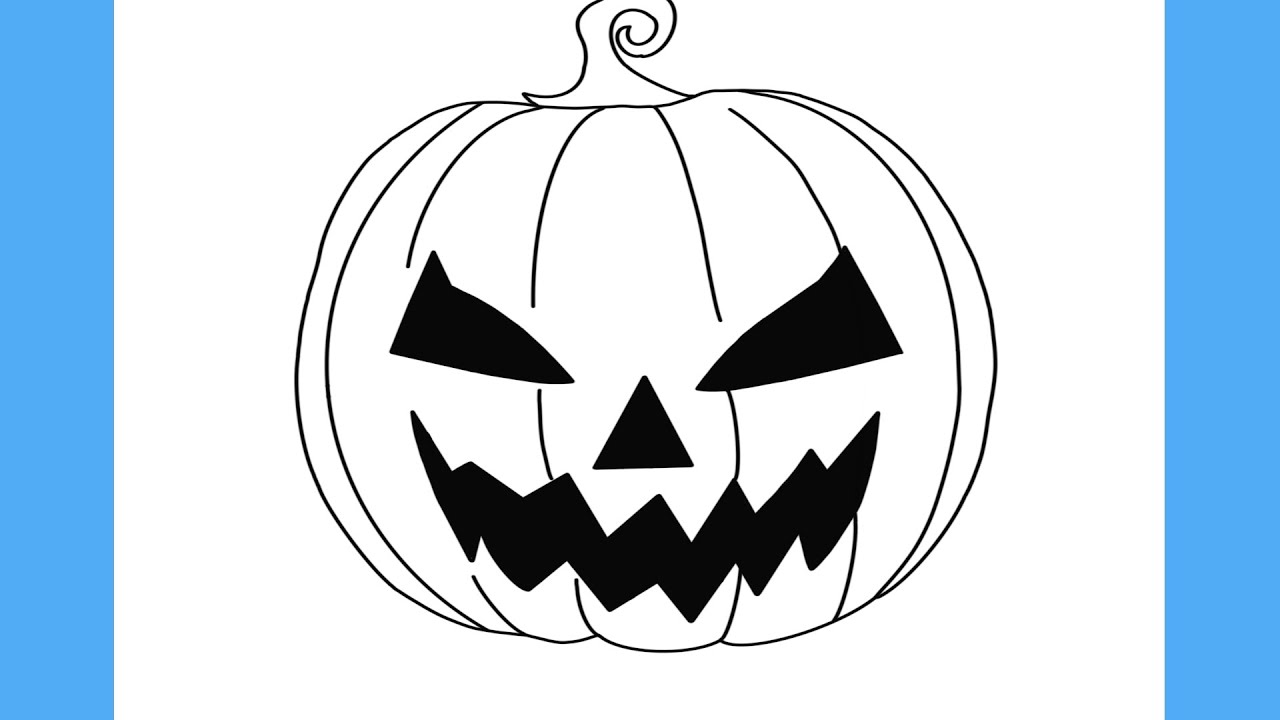 🎃COMO DESENHAR ABÓBORA DE HALLOWEEN 🎃 - DESENHOS DE HALLOWEEN