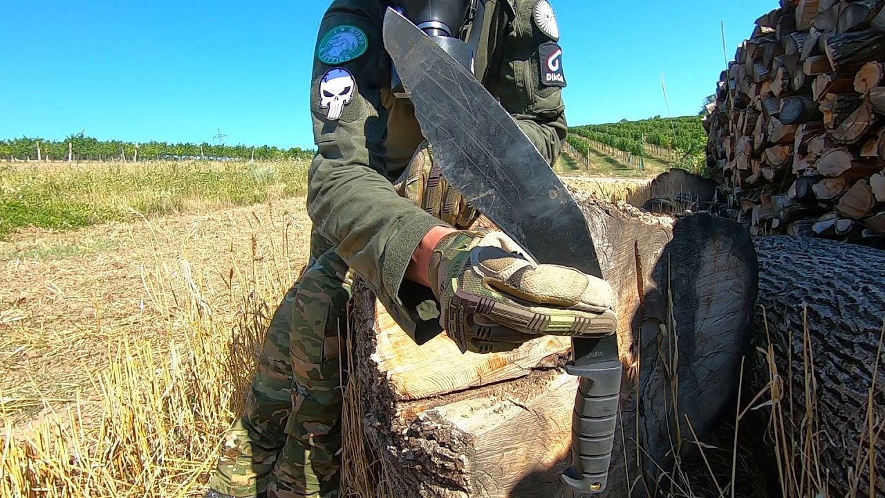 ONTARIO KUKRI - KNIFE DESTRUCTION TEST - UNTIL IT BREAKS - 1095 CARBON STEEL - ZOMBIE BLADE