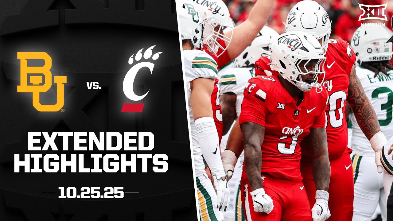 Baylor vs. #21 Cincinnati Extended Highlights | 2025 Big 12 Football