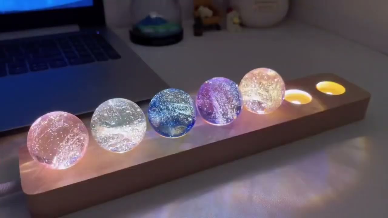 7-Color Glass Crystal Balls for Home D&eacute;cor, Chakra Healing, Feng Shui & Meditation