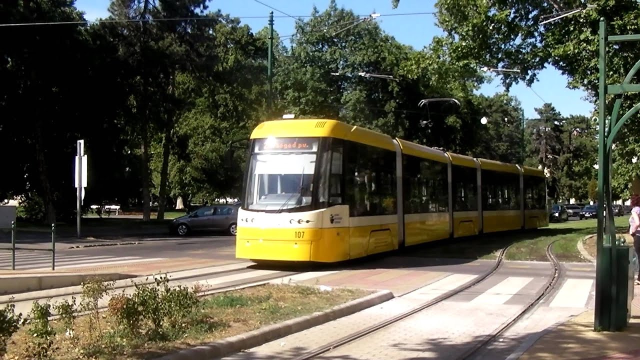 PESA Swing and Tatra trams in Szeged [1080p]