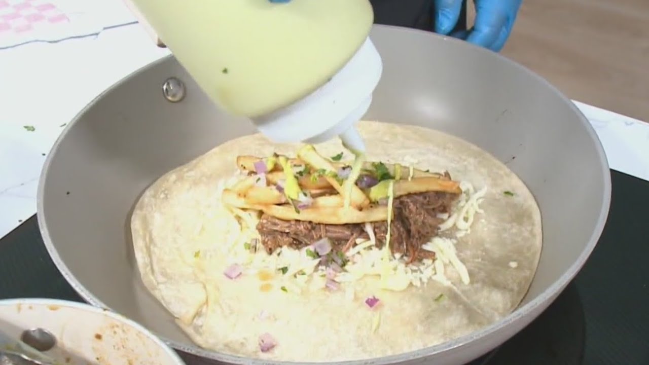 New birria burrito creation in San Diego