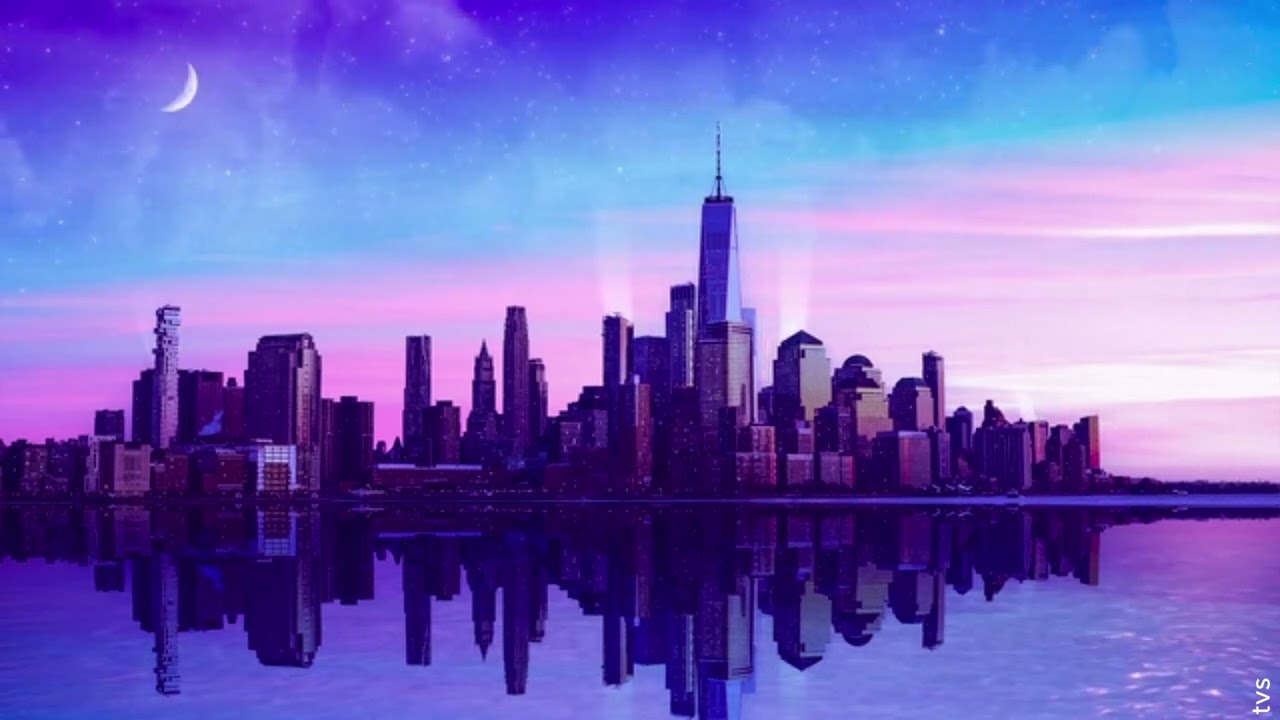 City Skyline Views 🌆 | Relaxing Music & Calm Urban Ambience for Focus, Stress Relief & Relaxation