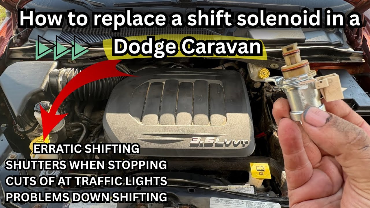 HOW TO REPLACE A SHIFT SOLENOID IN A DODGE CARAVAN 62TE six-speed automatic transmission