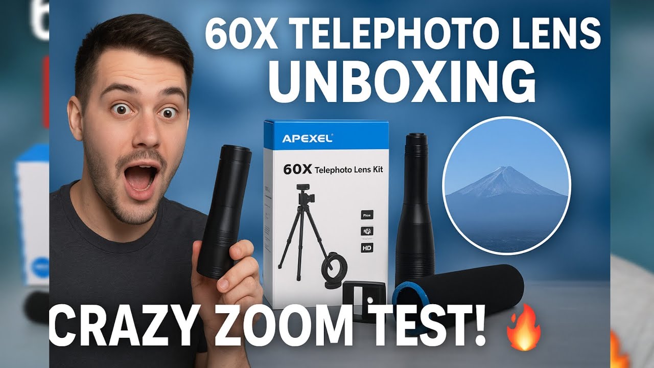 Apexel 60x Telephoto Lens Unboxing | Crazy Zoom Test 