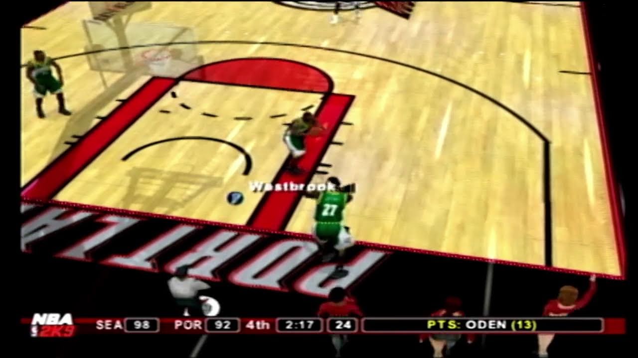NBA 2K9 Porland Trailblazers vs Seattle Supersonics