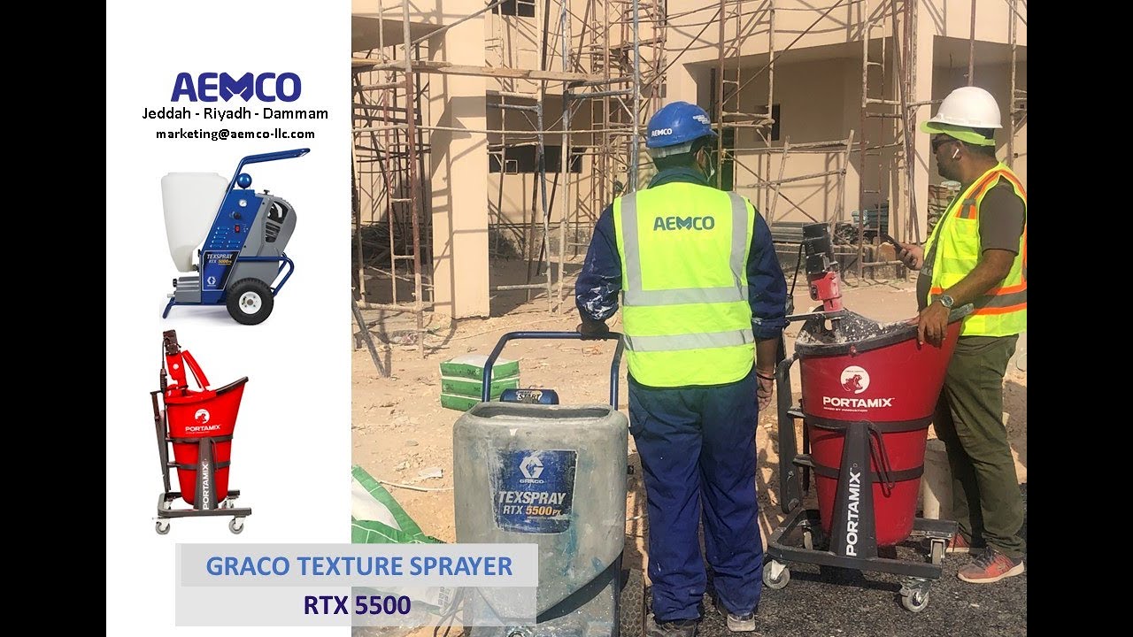 GRACO RTX 5500  sprays DMC TT40  mixed by Portamix -   AEMCO