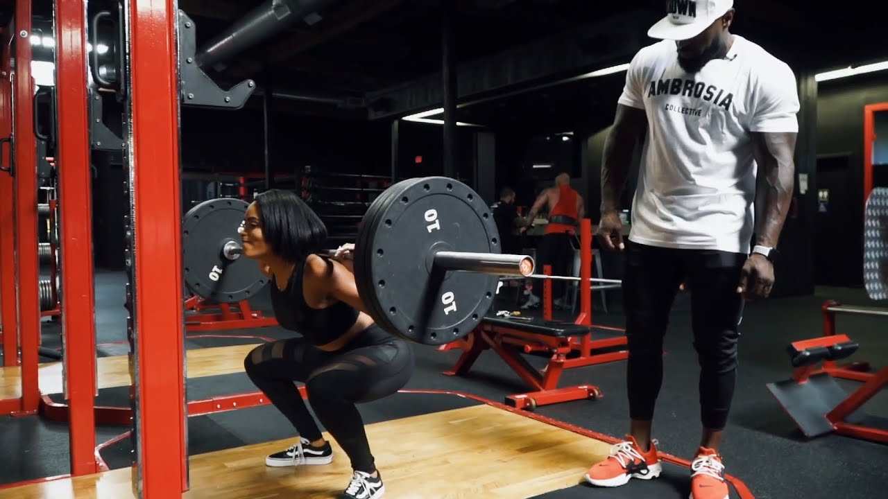 Teaching my assistant how to squat | Mike Rashid & Erica