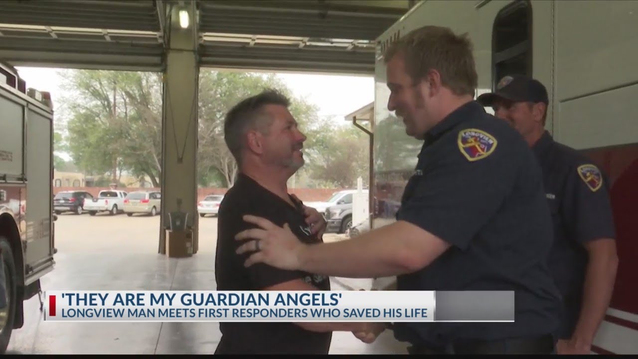 'They are my guardian angels': East Texas man reunites with EMTs who saved his life following cardia