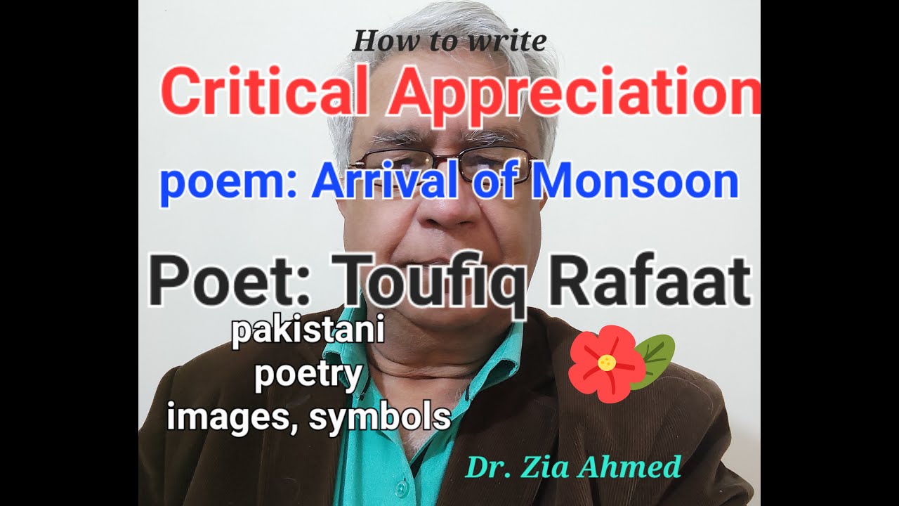 Critical appreciation of Rafat's Arrival of the Monsoon