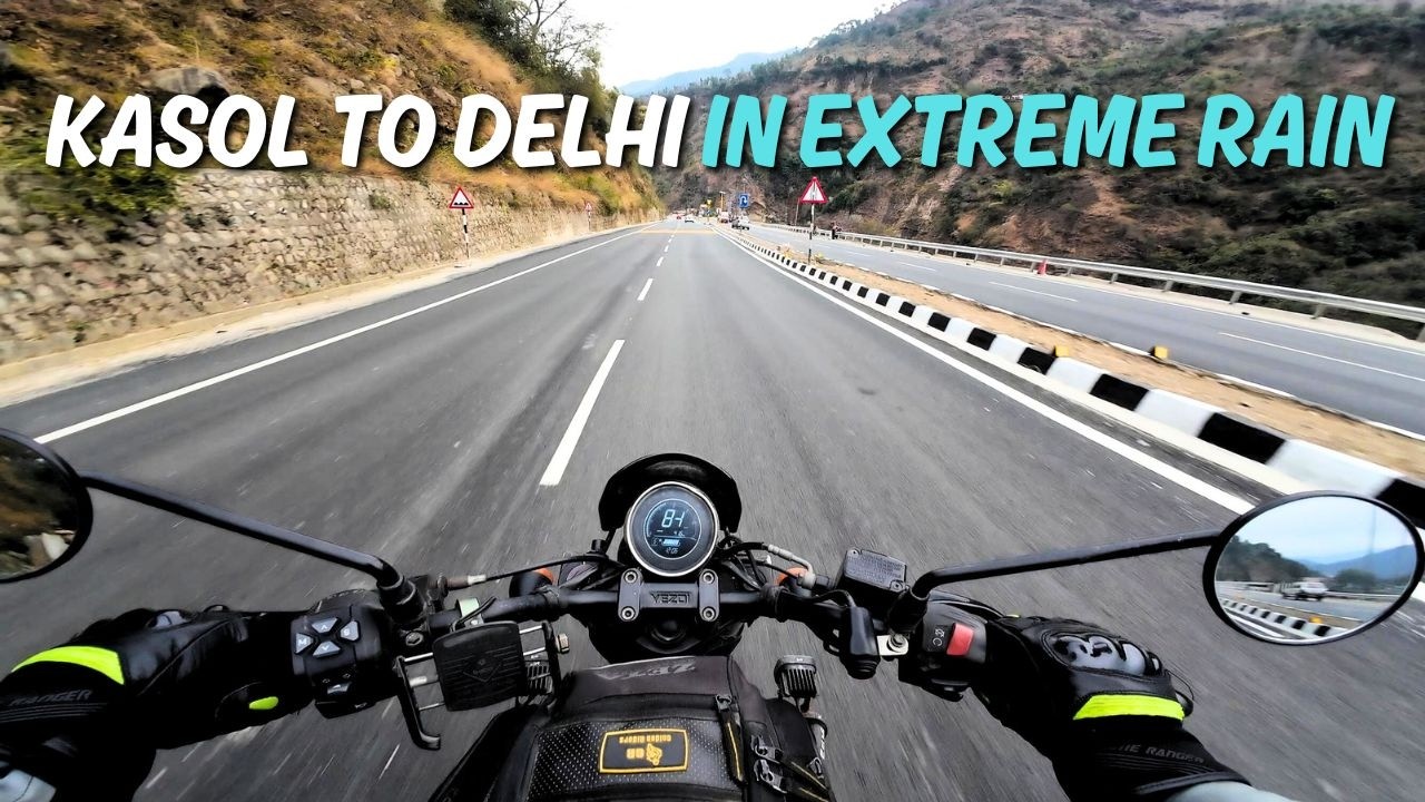 Kasol to Delhi solo ride failed in heavy rainfall on Yezdi Roadster | Had to stay here