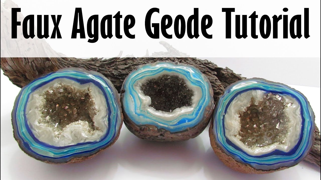 Polymer Clay Faux Technique: Faux Agate Geode Tutorial