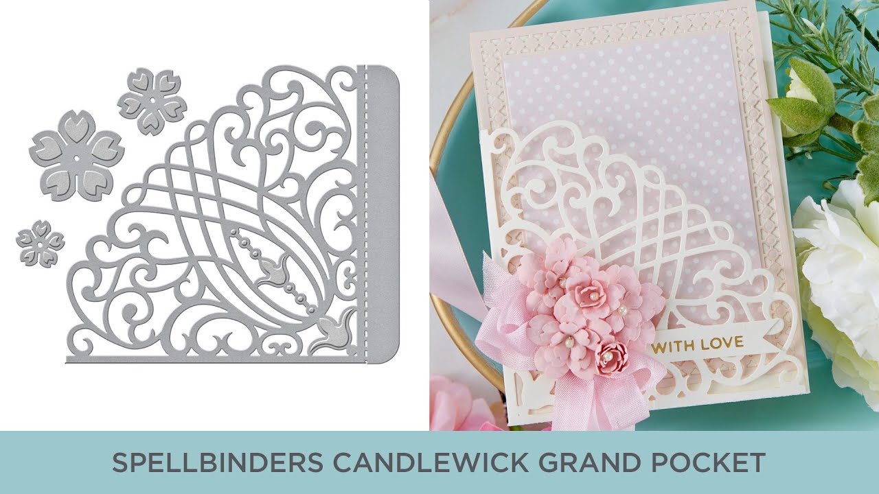 With Love Pocket Card with Spellbinders Candlewick Grand Pocket