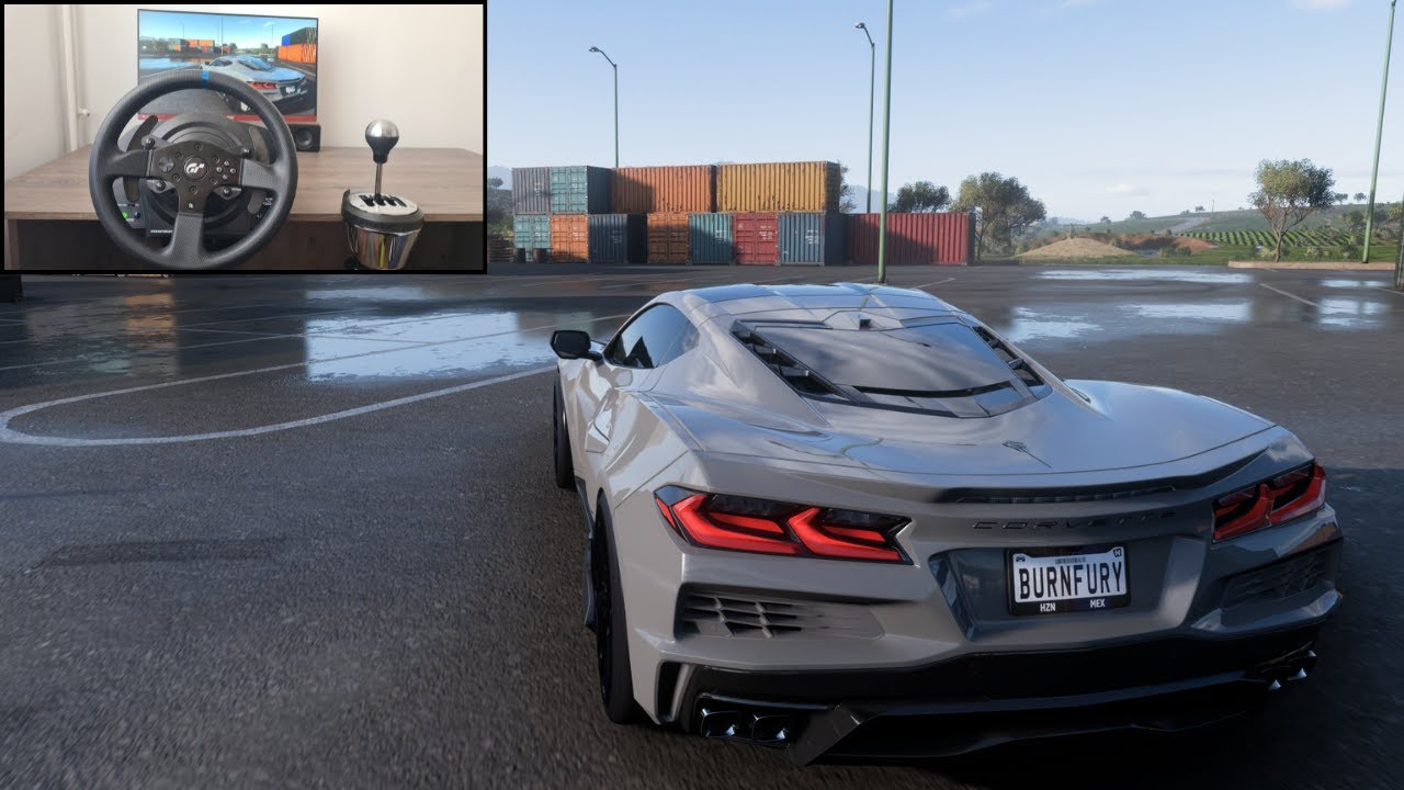 2024 Corvette E-Ray Forza Horizon 5 Steering Wheel Gameplay | Thrustmaster T300RS + TH8A Shifter