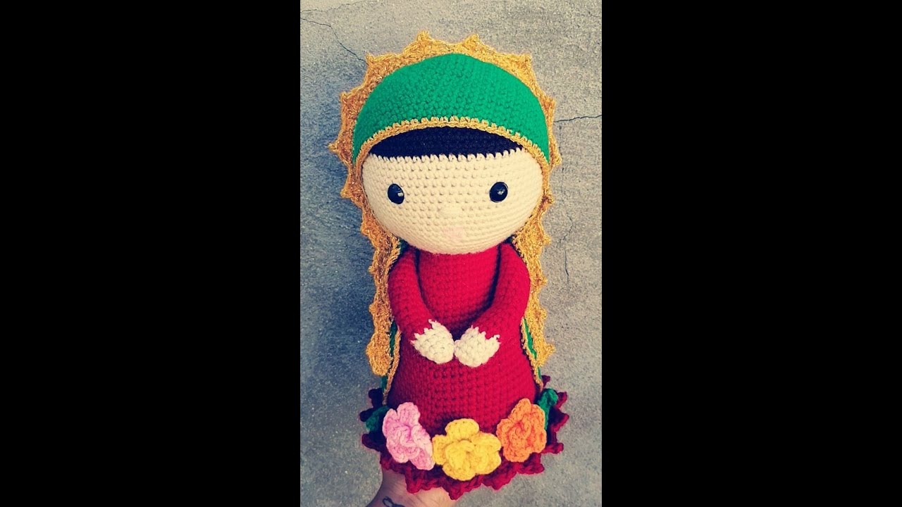 🥰😍virgencita de Guadalupe tejida a crochet paso a paso 🥰😍 #1 primera parte