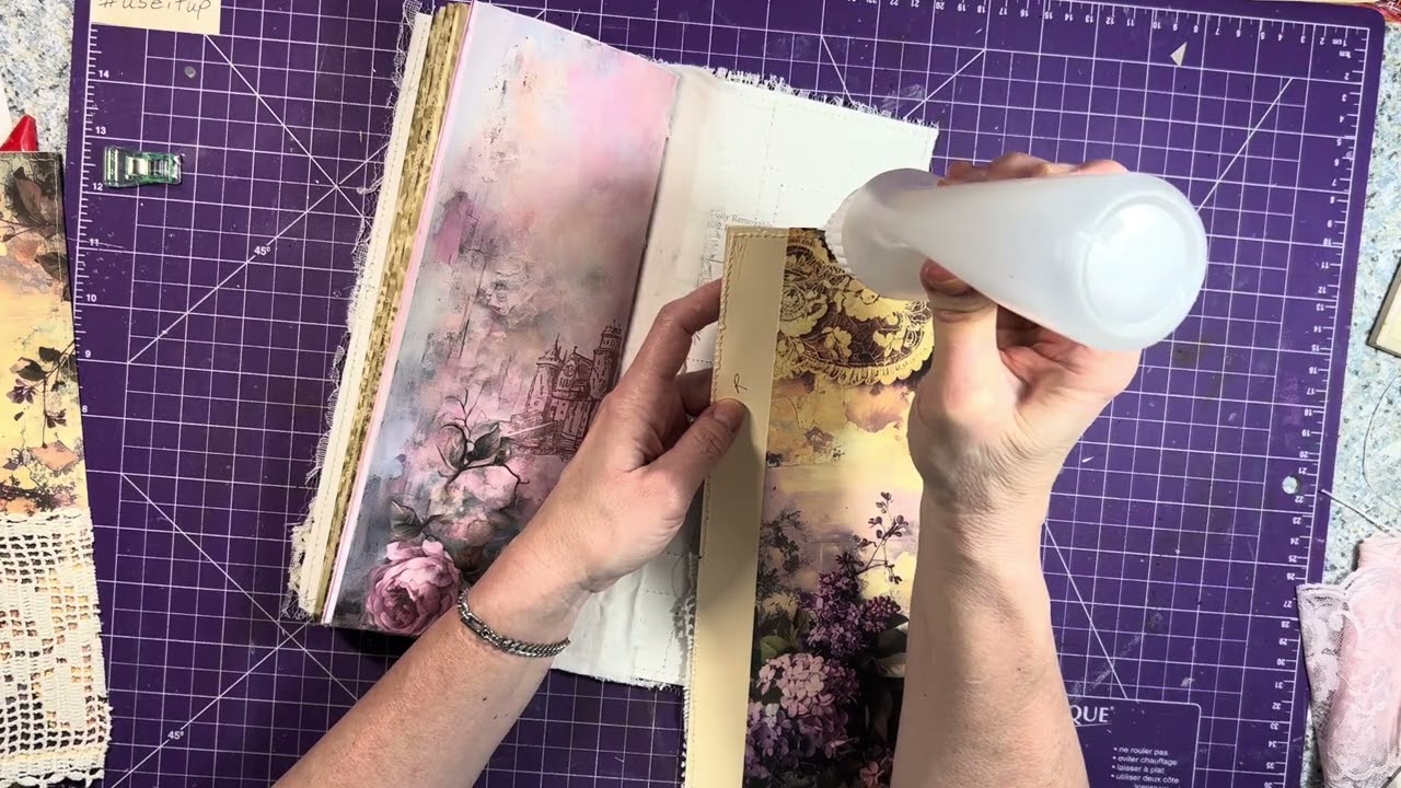 A ROMANCE JOURNAL SEWING In the SIGNATURE FINISHING THE COVER a DP @Paperomia 