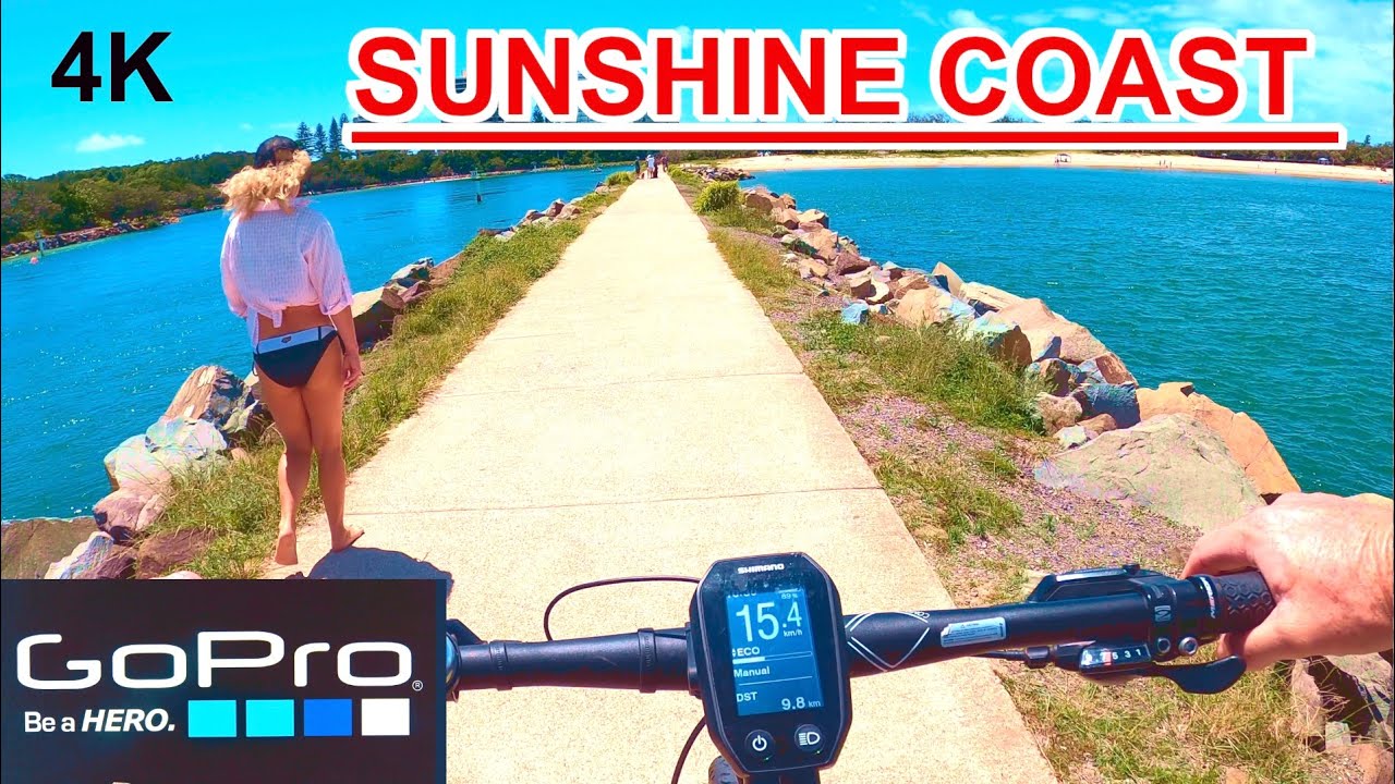 Sunshine Coast Ride. A bike ride from Mooloolaba Spit up to and along the Maroochy River.