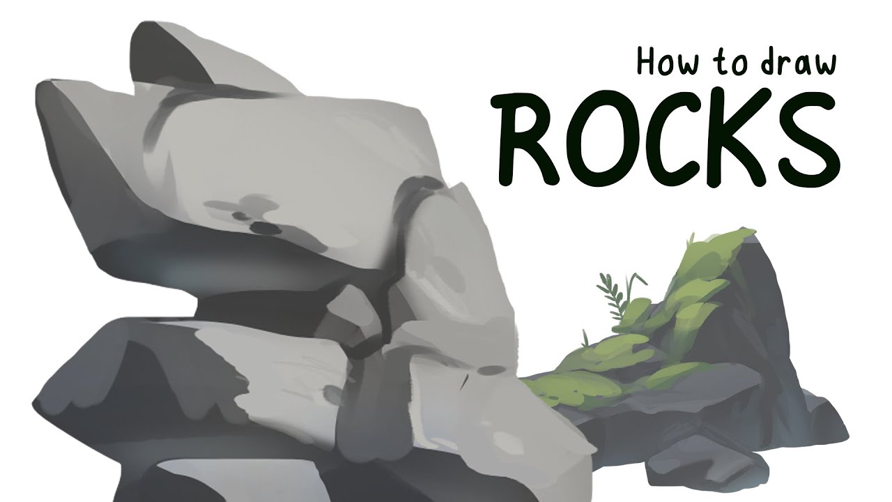 Paint ROCKs Like a PRO | How to Draw Rocks | Digital Art Lesson & Step-by-Step