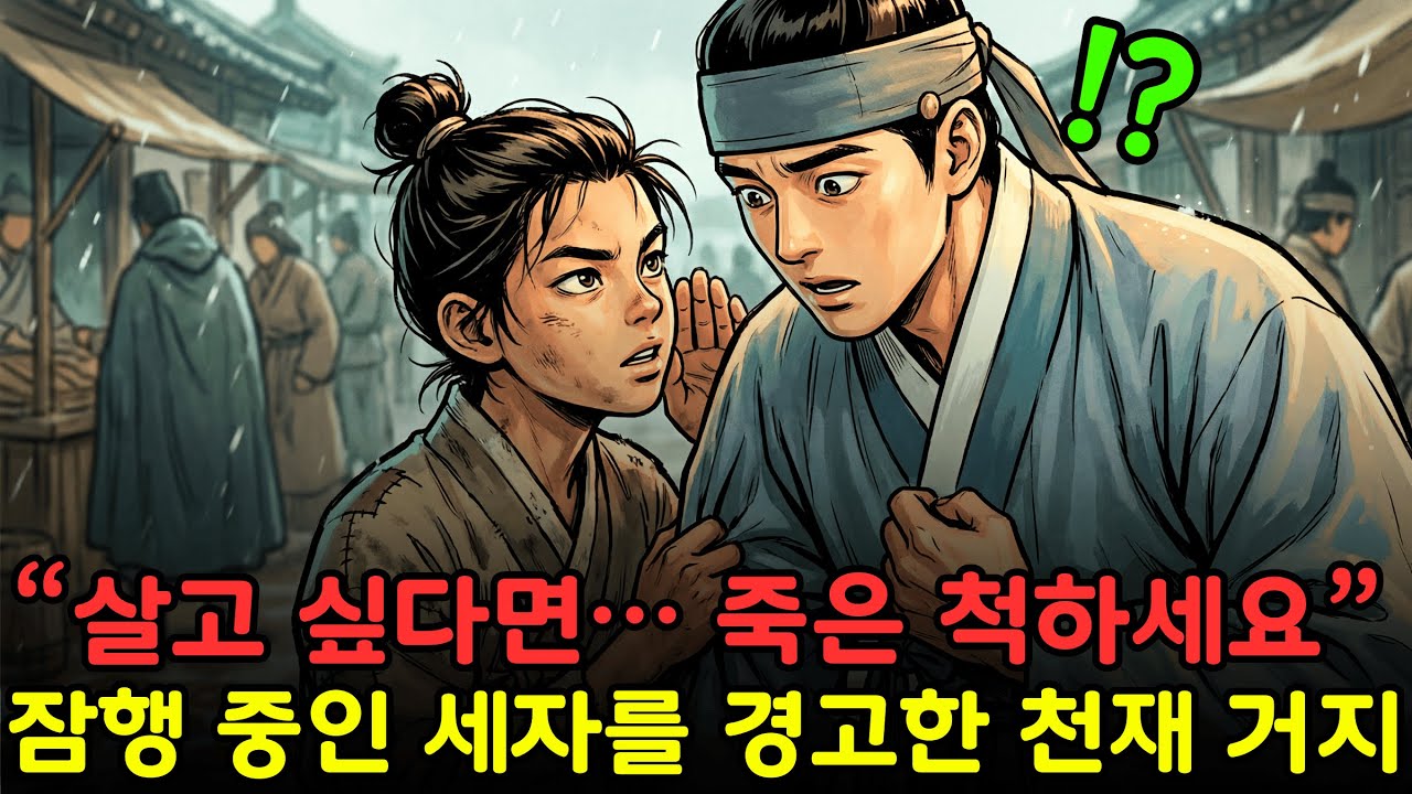 세자가 변장해 잠행하던 중, 천재 거지 아이가 속삭였다. “살고 싶다면… 죽은 척하세요” 이 아이의 진짜 정체는?