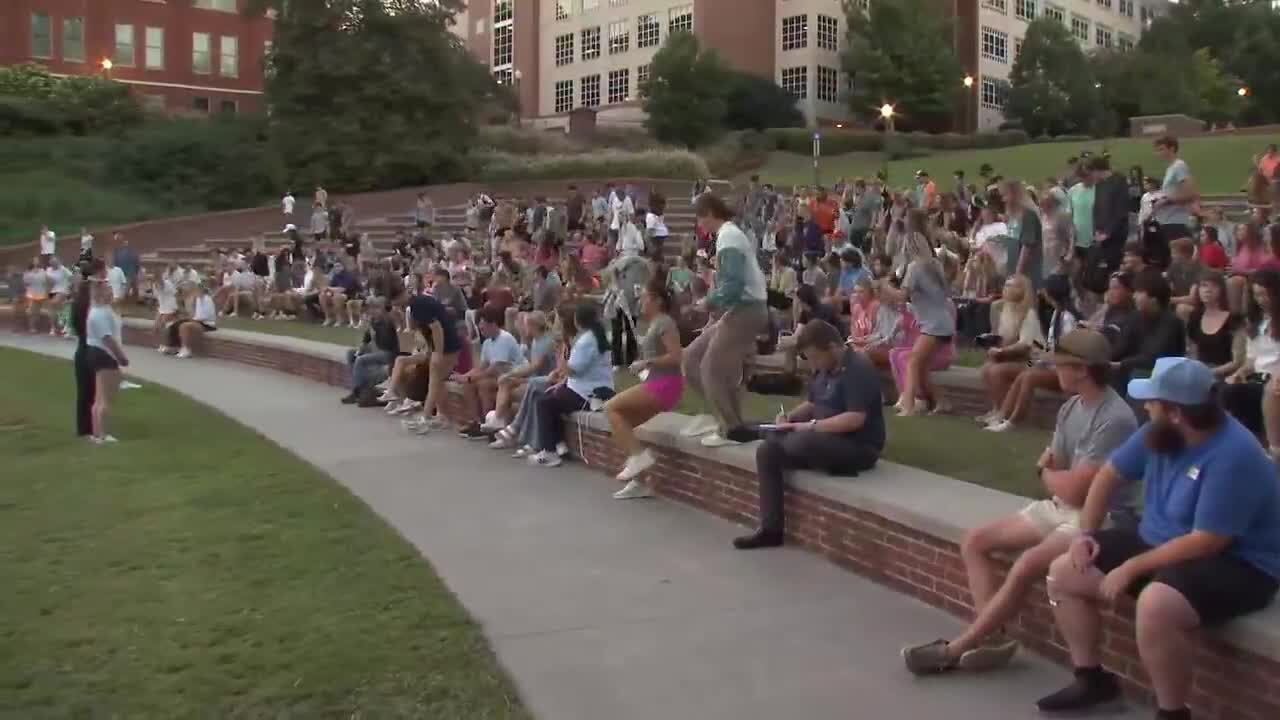 Students at Clemson University have prayer vigil following death of Charlie Kirk