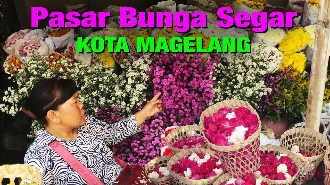 Magelang Kota Sejuta Bunga, warga ramai2 menyerbu pasar bunga segar #wibikembara #bunga #lebaran