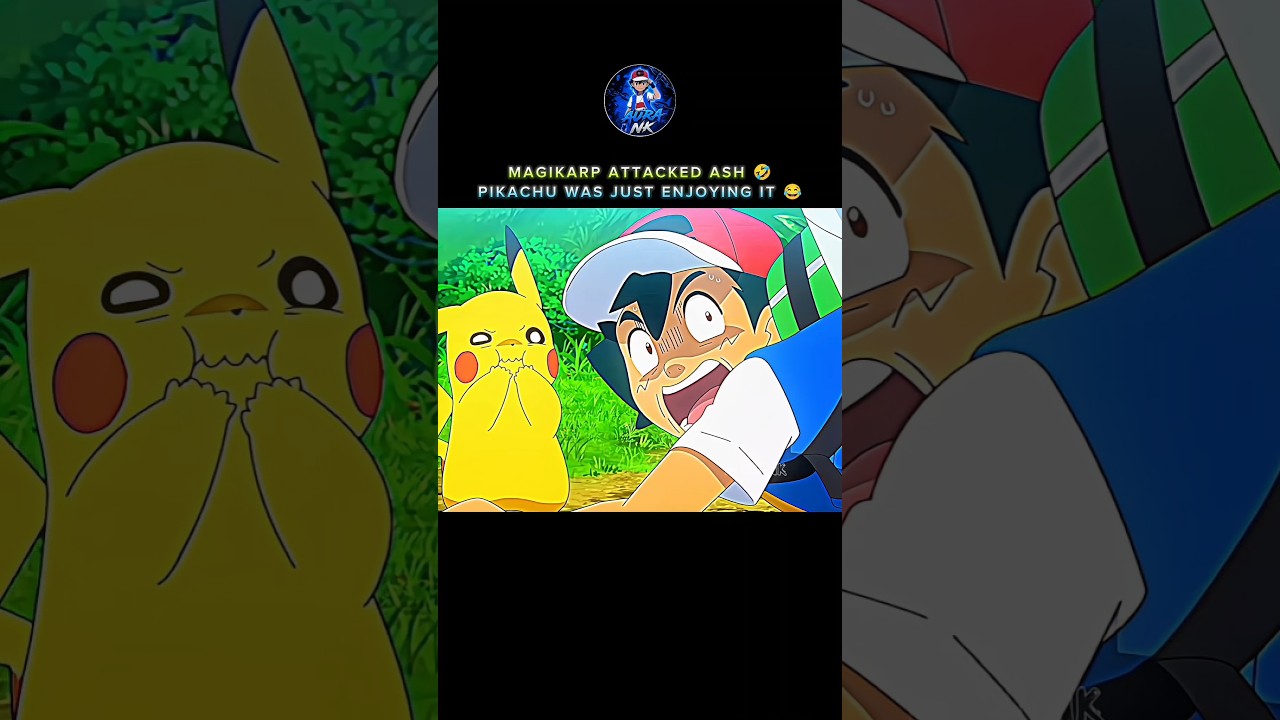 MAGIKARP ATTACKED ASH 🤣 || ASH AND PIKACHU CORE 😂 #pokemon #shorts #anime