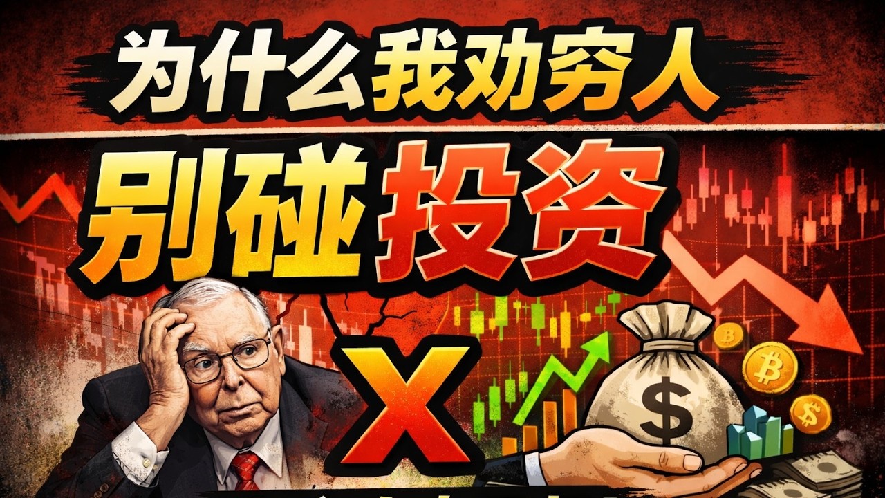 穷人千万别碰投资？我说句难听的｜本金太薄就是绞肉机｜芒格式忠告 #投资 #理财 #查理芒格