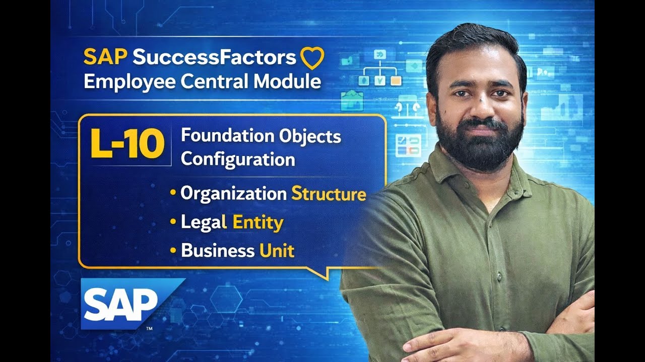 L-10: Foundation Objects Configuration | Organization Structure | Legal Entity | Business Unit #sap