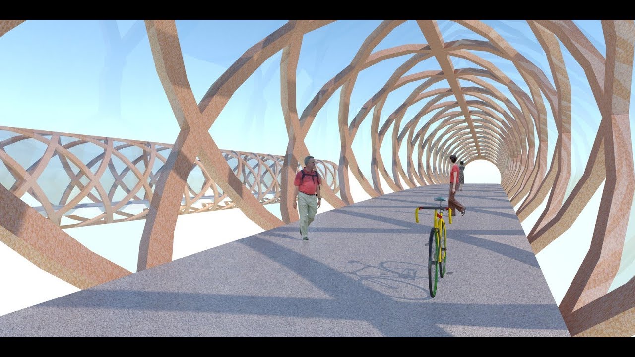 Como utilizar o plugin gratuito Flowify do SketchUp no projecto de uma ponte ao estilo de Calatrava